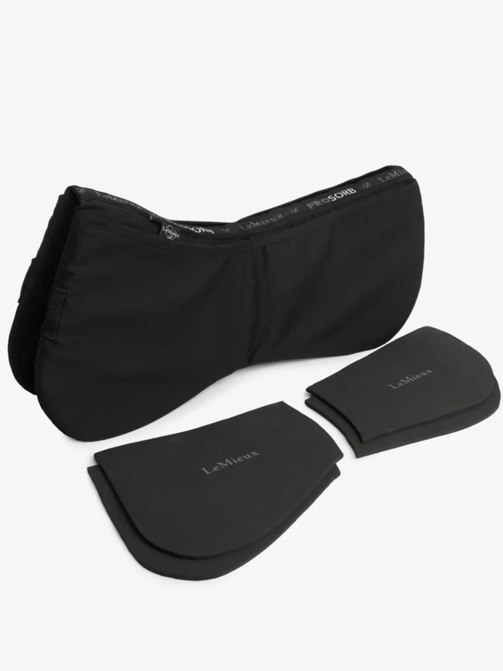 Le Mieux half pad saddle black shimmable equestrian horse